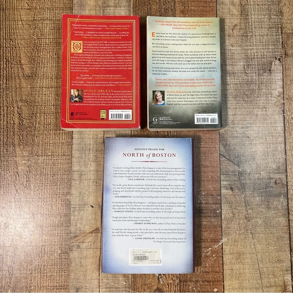 Mystery Book Bundle Thriller North Of Boston The Library Book Susan Orlean